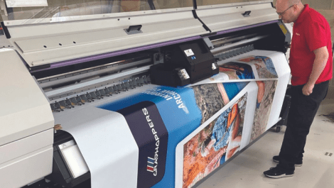 Mimaki UJV55-320 UV LED at Impression Ltd in Bolton